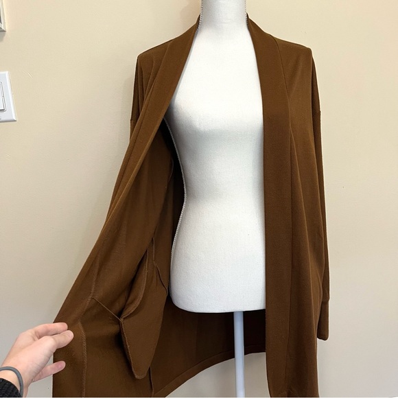 Sanctuary Brown Open Cardigan Sweater with Pockets - Picture 2 of 13